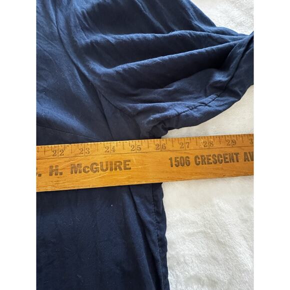 Lane Bryant Embroidered Navy White Blouse Top Sz 22-24 Boho Hippie Coverup - Picture 8 of 13